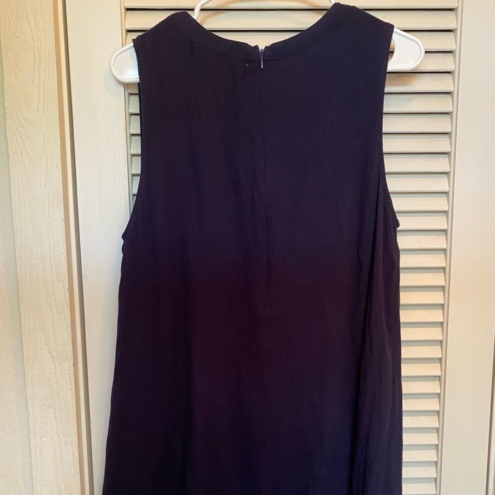 The Impeccable Pig navy layered sleeveless romper - Picture 7 of 9